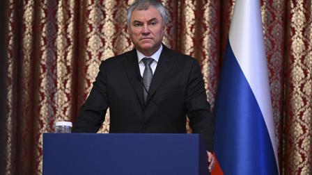 بزشكيان - رئيس مجلس الدوما الروسي، 13 ديسمبر 2022 (الأناضول)