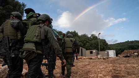 جنود إحتياط إسرائيليون خلال تدريب قرب الحدود مع لبنان، 27 نوفمبر 2023 ( فرانس برس)