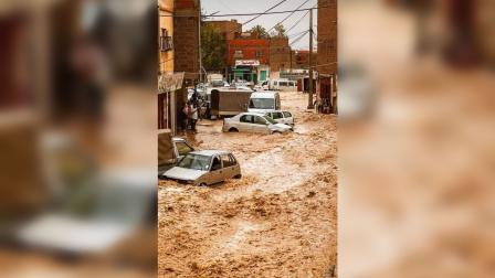 فيضانات مدينة بوسعادة في الجزائر، 3 يونيو 2024 (فيسبوك)