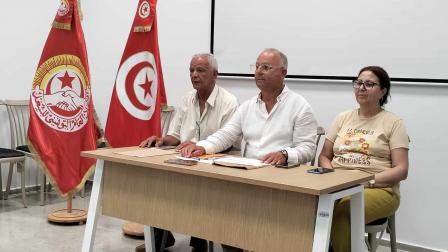 مؤتمر صحافي عقدته الجامعة العامة للتعليم الثانوي في تونس - 31 يوليو 2024 (فيسبوك)