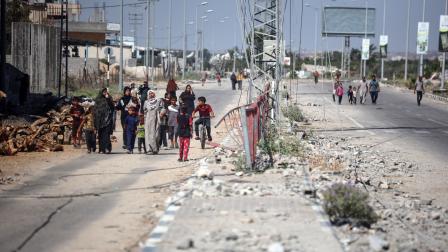 عائلات فلسطينية نازحة في قطاع غزة - 11 يوليو 2024 (مجدي فتحي/ Getty)
