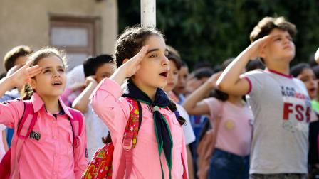 تلاميذ في دمشق، 4 سبتمبر/ أيلول 2022 (لؤي بشارة/ فرانس برس)