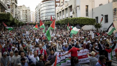 تظاهرة مناهضة للتطبيع في طنجة (فاضل سنا/فرانس برس)