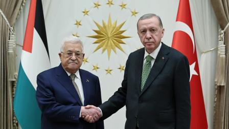 محمود عباس وأردوغان / أنقرة 4 مارس 2024 (Getty)