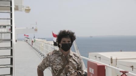 سفينة شحن استولى عليها الحوثيون في مايو/ أيار الماضي (محمد حمود/الأناضول)