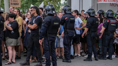 تظاهرات ضد السياحة المفرطة في برشلونة/إسبانيا 6 يوليو 2024 (Getty)