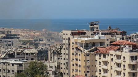 دخان ودمار في تل الهوى في مدينة غزة جراء العدوان الإسرائيلي، 10 يوليو 2024 (الأناضول)