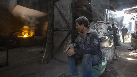 عمال مصر/ مسبك الحديد والألمنيوم في الإسكندرية 11 يوليو 2024 (Getty)