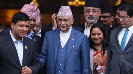 رئيس وزراء نيبال خادغا براساد أولي، 12 يوليو 2024 (Getty)