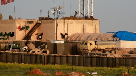 قاعدة عسكرية أميركية في سورية قرب منبج 2 أبريل 2018 (دليل سليمان/فرانس برس)
