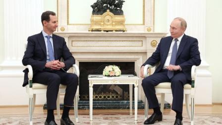 خلال اجتماع بوتين وبشار الأسد في الكرملين، 24 يوليو 2024 (رويترز)