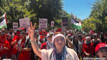 الآلاف يتظاهرون ضد باللون الأحمر أمام البيت الأبيض (العربي الجديد)