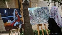 لوحات فنية في غزة توثق الاعتداءات على القطاع الصحي